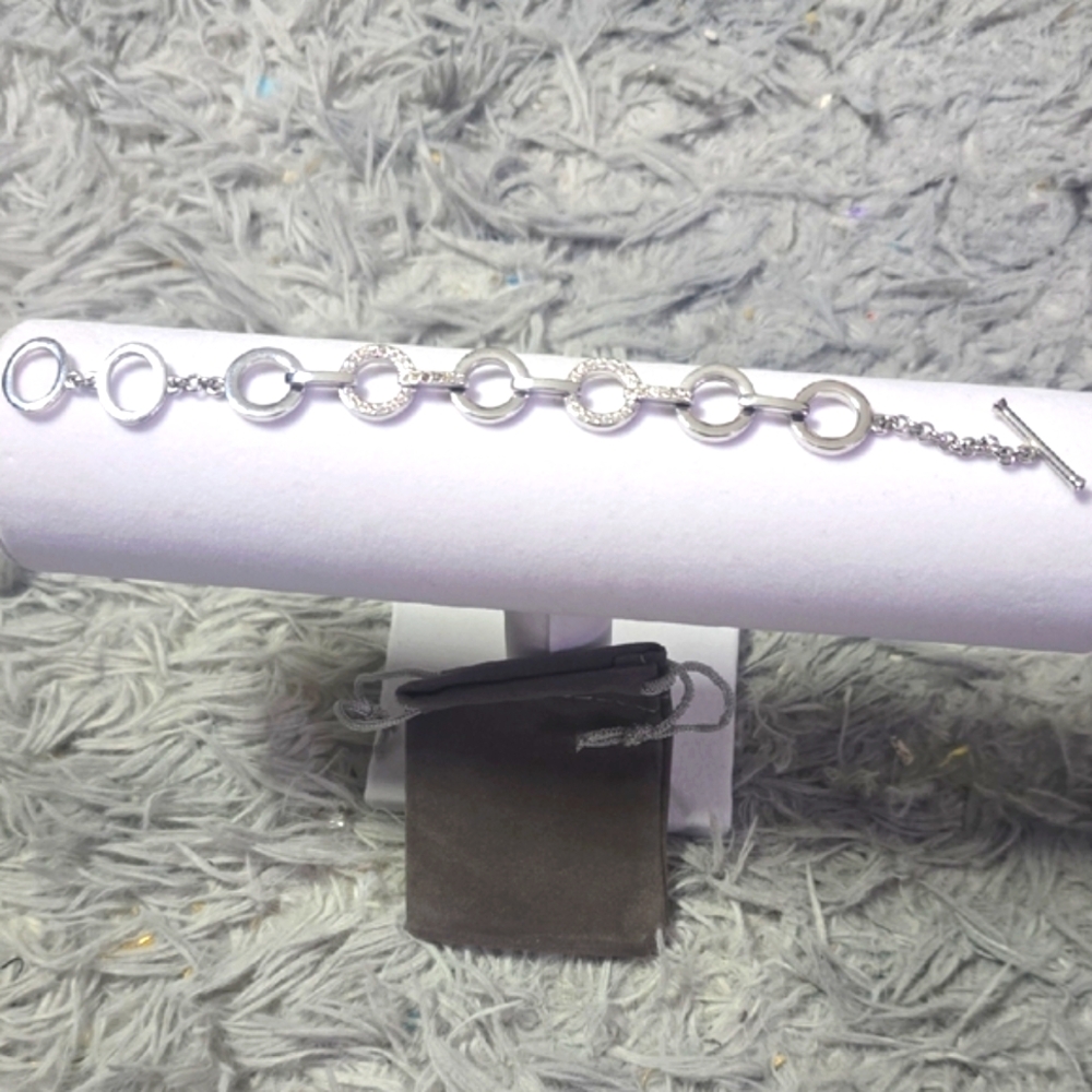 Swarovski Silver Bracelet with Crystal Accents
